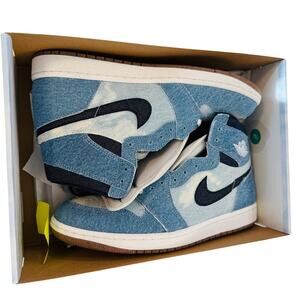Nike Air Jordan 1 High OG Men’s Size 10 Denim Blue White Black  - Retro Style